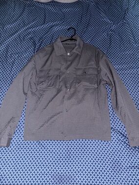 Men's Lightweight Shirt Jacket in Dark Brown